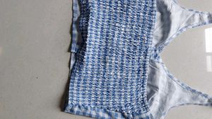 Gingham Button-Down Top