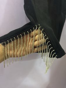 Black Mini Skirt with Rhinestone Detail