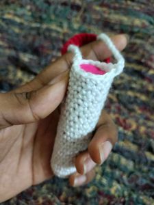 Crochet Mushroom lipbalm holder