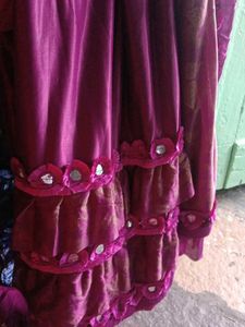 Purple Embellished Saree