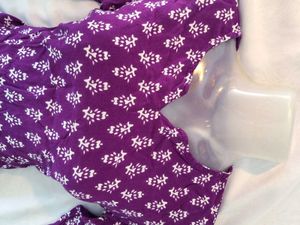 Purple Cotton Short Kurthi