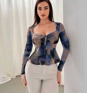 Stylish Patterned Long Sleeve Top