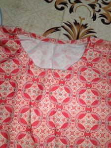 Printed Coral Pink Tshirt