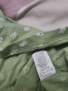 Max Fashion Floral Pastel Green Tshirt