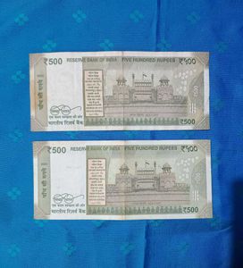 Fancy Number 500 Rupees Note 2 Piece, Collectable