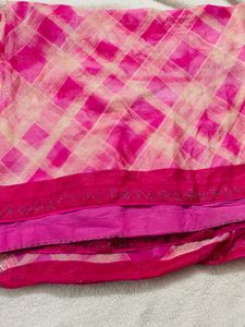 Beautiful Pink Saree Georgette Silk🩷