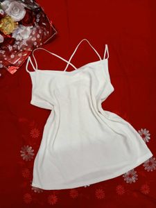 🤍White Strappy Office/Casual Tank Top🤍