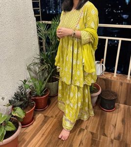 Embroidered Green Tunic Top XL