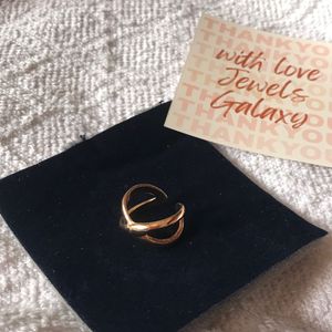 Pack Of 3 Gold Plated Brass Rings