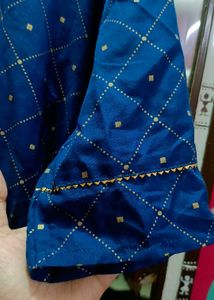 Elegant Blue Dot Kurta