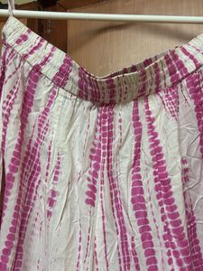Pink &amp; White Tie-Dye Palazzo Pants