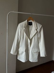 White Double Breasted Blazer