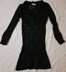 Women Black Crotia Dress