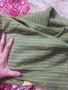 Casual Green Kurti With Same Dupatta Free