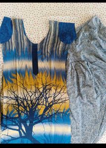 blue and grey suit set