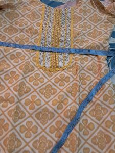 Pure Muslin NECK Design  Kurta N  TROUSER