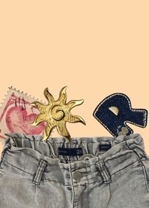 Gray Denim Pants