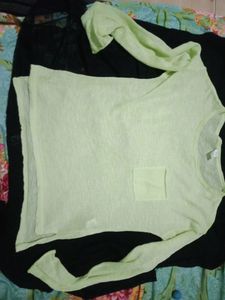 Transparent neon colour top