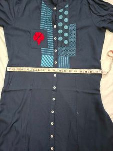 Blue Viscose Dress