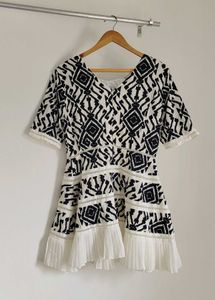 Black and White Patterned Dress