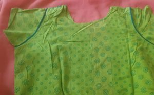 Pure Cotton Green Anarkali Embriodery Kurti