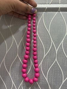 Pink Beaded Statement Necklace