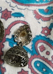 Oxidised Jhumka