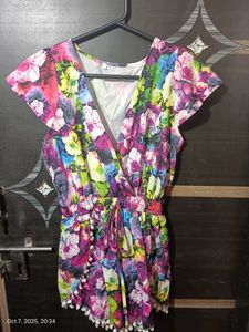 Floral Print Romper