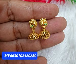 silver 92.5 Golden Jhumka Earrings