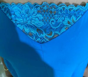 Elegant Blue Lace Bralette