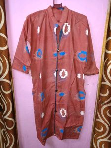 Brown Patterned Kurta
