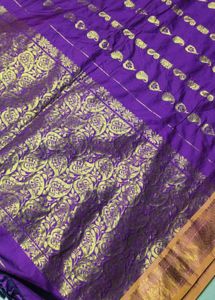 Purple Colour Gadwal Design Saree