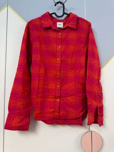 Max Red & Orange Plaid Button-Up
