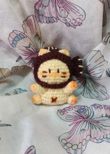 Crochet Kitty With Taiyaki Hat
