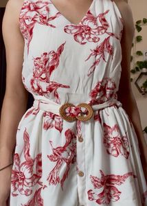 Floral Print Sleeveless Dress