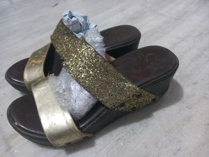 Golden Brown Gletter Heels