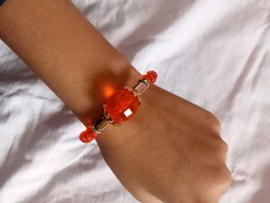 Orange Beaded Bracelet