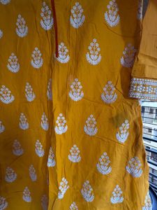 Yellow Embroidered Kurta