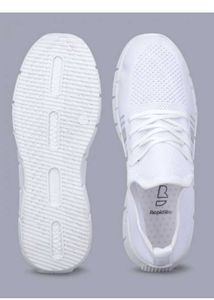 White Knit Sneakers