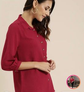 Burgundy Casual Shirt