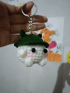 Crochet Frog Keychain
