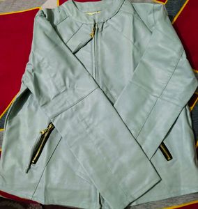 Faux Leather Light Jacket For Women