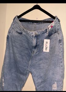 🔥 Zudio High-Waist Balloon Fit Jeans - Size 36