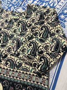 Beige Print Short Kurti🤍