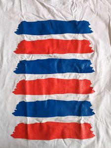 Striped Graphic Print Tee