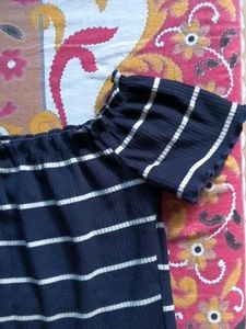 SHEIN Blue Stripped Top