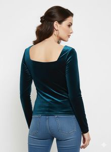 Code Velvet Teal Top
