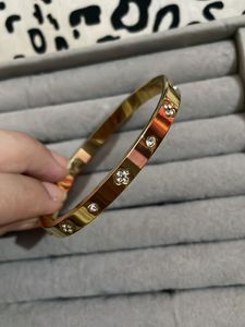 Gold Rhinestone Anti Tarnish Bracelet