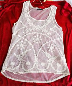 Lace Mesh Tank Top