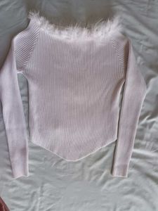 White RIBBED TOP